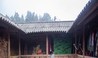 Earthen houses of the Mong ethnic minority